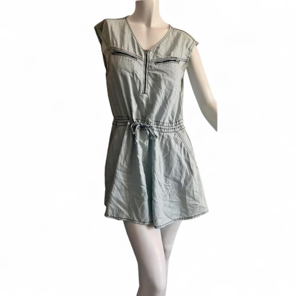 Diesel Y2K Utility Mini Tunic Dress XS Archive Zip Moto